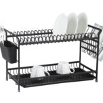 Dosthoff Black Aluminium Dish Rack 2 Tiers