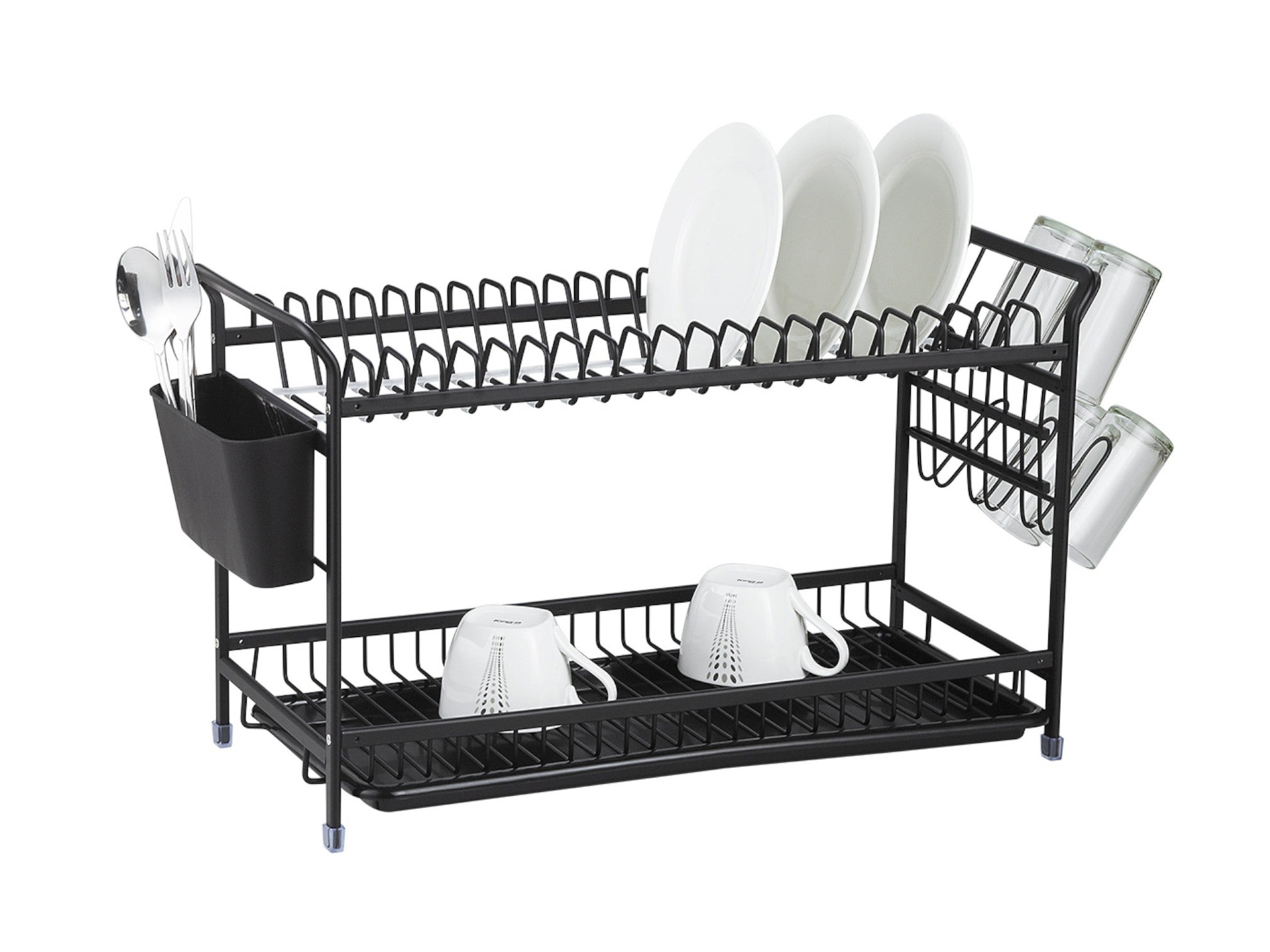 2338ff32482e5f3b032ba1ad54e49110.jpg Dosthoff Black Aluminium Dish Rack 2 Tiers