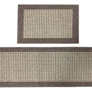 Multi purpose rug set of 2 with Latex back 122cm & 72 cm