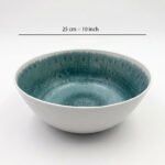 Green Marble Melamine Round Salad Bowl 10 inch