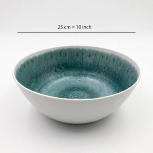 Green Marble Melamine Round Salad Bowl 10 inch