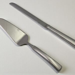 Dosthoff SS Cake Serving Set Hammered Handle