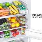 Clear Fridge Organizer 37 x 10 x 10 cm