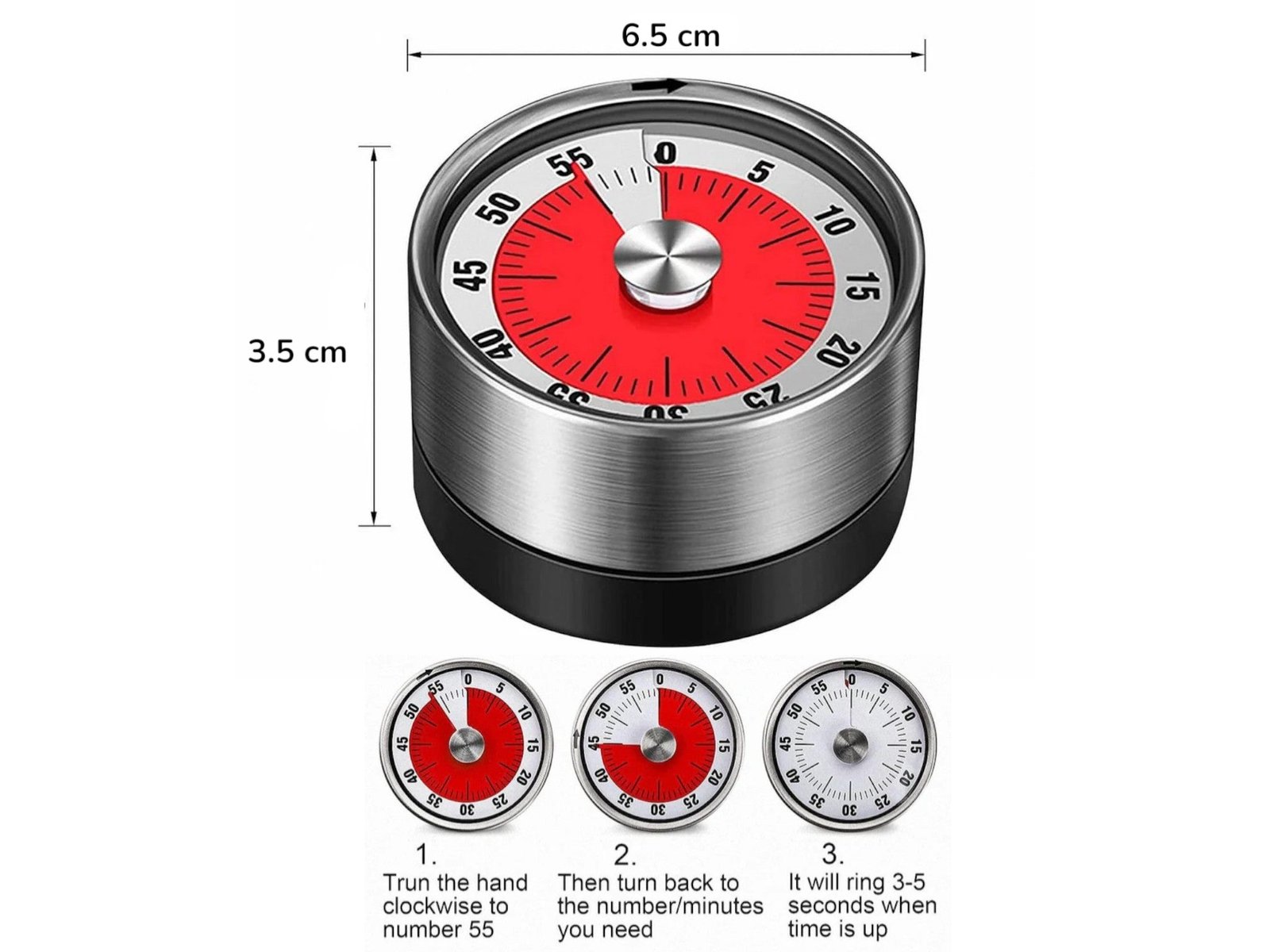 25ec2866f601deb8237ecf9af98b203f.jpg Round Stainless Steel Kitchen Timer with Magnet