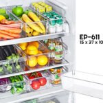 Clear Fridge Organizer 37 x 15 x 10 cm