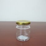 Small Glass Jar with Golden Cover