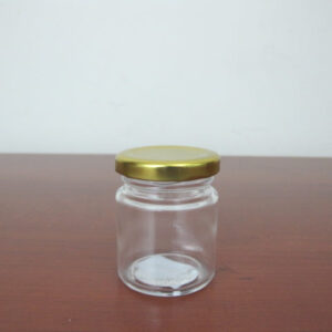 Small Glass Jar with Golden Cover