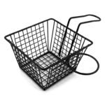 Black Big Squared French Fry Serving Basket 12.5 cm