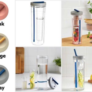 Drink Bottle with Infuser and Straw