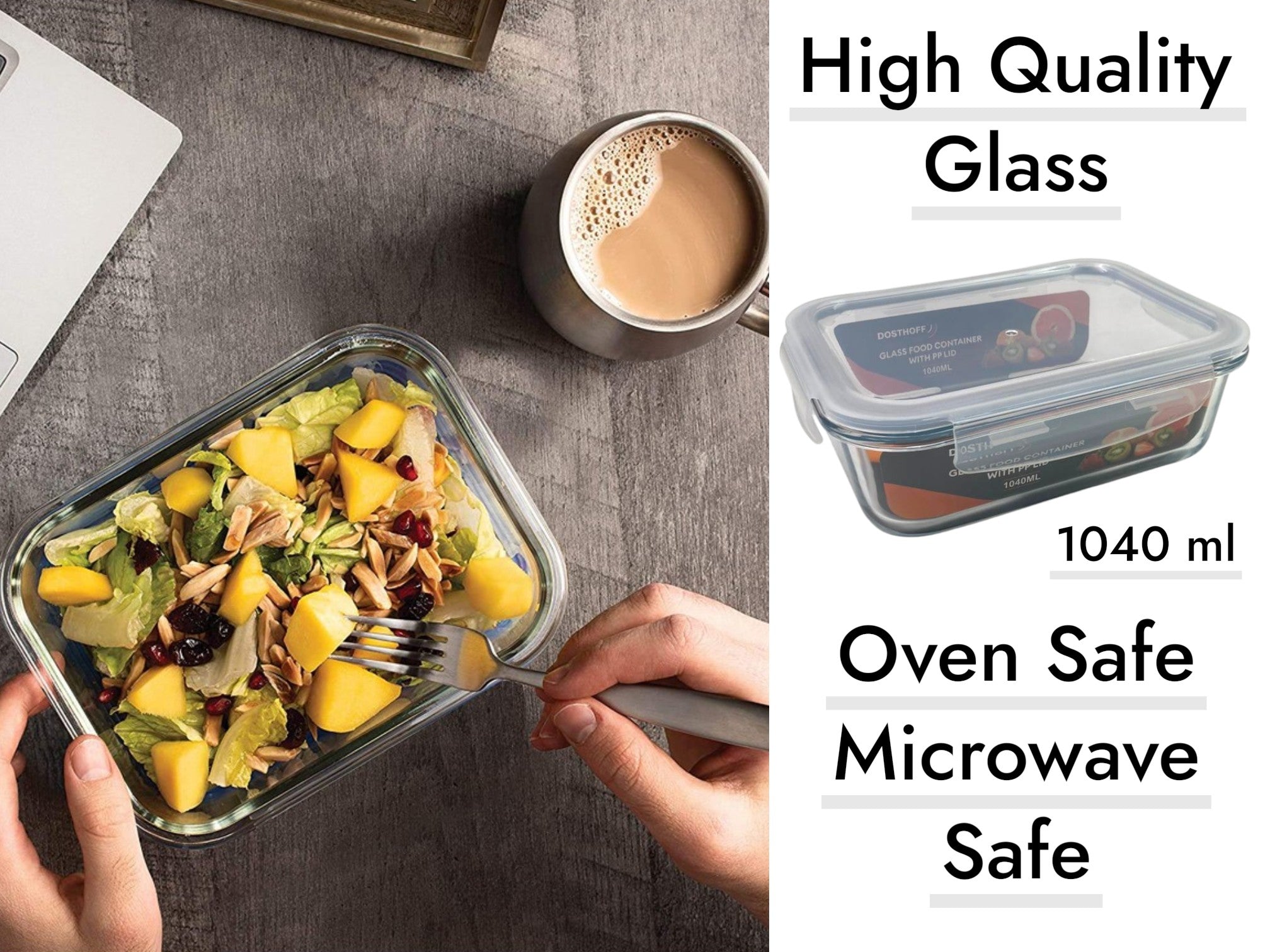27afdcf6ff3c972453959409cd097a22.jpg Dosthoff Leak Proof Glass Food Container 1040 ml