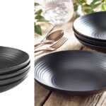 Dosthoff Matt Black Ripple Deep Plate 21 cm