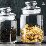 Medium Glass Jar Clear Design 1.3 L