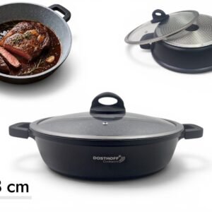 DOSTHOFF INDUCTION MASTER LOW CASSEROLE BLACK 28 CM 4.5L
