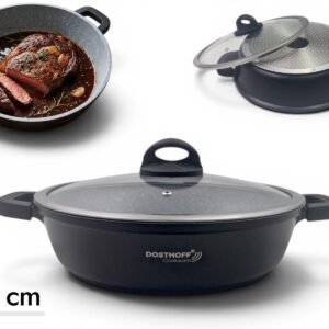 DOSTHOFF INDUCTION MASTER LOW CASSEROLE BLACK 36CM 7.6 L