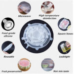 Reusable Round Silicon Stretchy covers set of 6