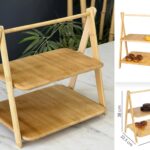 Bamboo stand with 2 presentation Shelves