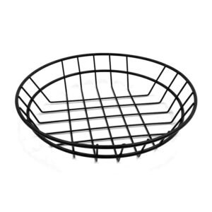 Black Round Serving Basket 20 cm