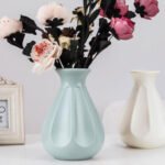 Plastic Vase Ceramic Look Wide