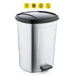 Metallic Color Plastic Pedal Dustbin 50 L