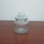 Medium Glass Jar Lined Design