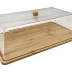 Bamboo & Acrylic Cake and Cheese Board with Cover 41 cm
