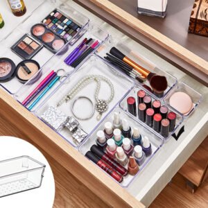 Clear Modular Drawer Organizer 15.4x7.7x5.6 cm