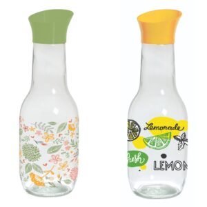 Glass Decorated Carafe Bottle 1 L