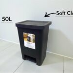 Soft Close Heavy Duty Plastic Pedal Dustbin 50L