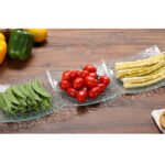 Rectangular Glass dish with 3 compartments