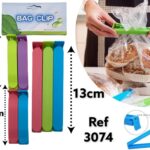 Colored Plastic Bag Clip X7