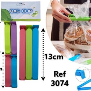 Colored Plastic Bag Clip X7