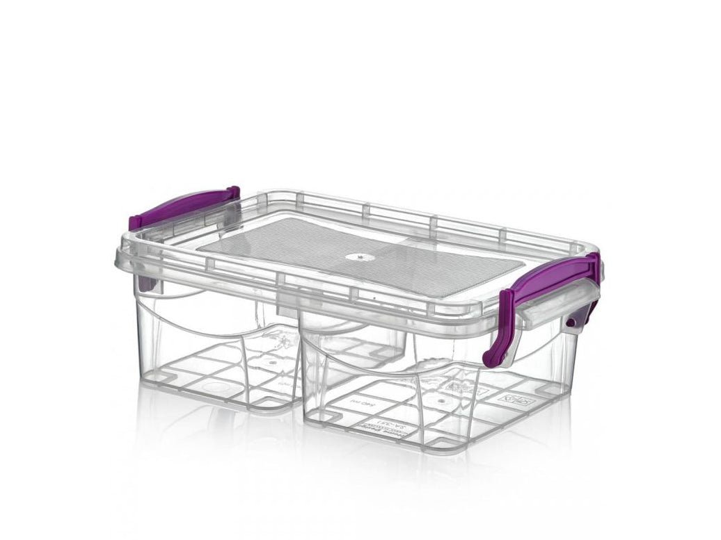 312a6dfcd9450deb55408b08bf5239ed.jpg Divided Plastic Rectangular Storage Container 250+250 ml