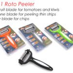 3 in 1 Roto Peeler : Serrated - Julienne - Wavy