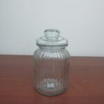 Medium Glass Jar Lined Design