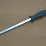Small round knife sharpening rod