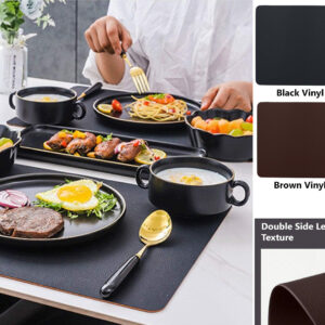 Rectangular Vinyl Leather Table Placemat 45 x 30 cm