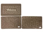 Thin synthetic fiber doormat w TPR backing 78 x 48 cm