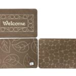 Thin synthetic fiber doormat w TPR backing 78 x 48 cm