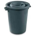 Plastic waste Barrel Black 120 L