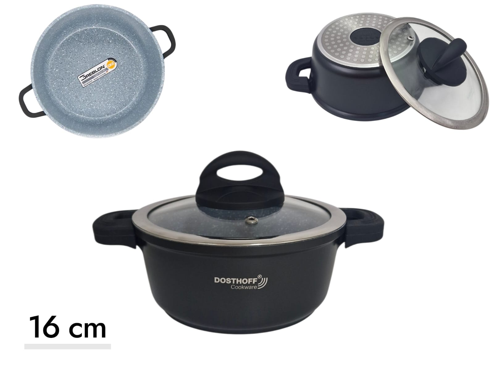 359e19b018f4dc8229c5099a5de63102.jpg DOSTHOFF INDUCTION MASTER CASSEROLE BLACK 16 CM 1.2 L