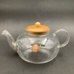 Borosilicate Glass Tea Pot Wood cover 1000 ml