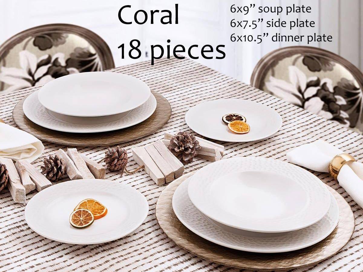 365718303a787028b2956d3b5b24738d.jpg 18 Pieces Coral Porcelain Dinner Set