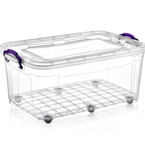 Wheelie Clear Storage Box; 50 lt