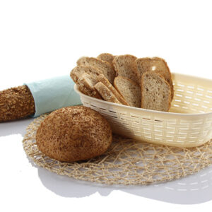 Small Plastic Rattan Bread Basket.