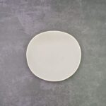 Dosthoff Matt Gray with White Rim Side Plate 17 cm