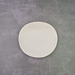 Dosthoff Matt Gray with White Rim Side Plate 17 cm