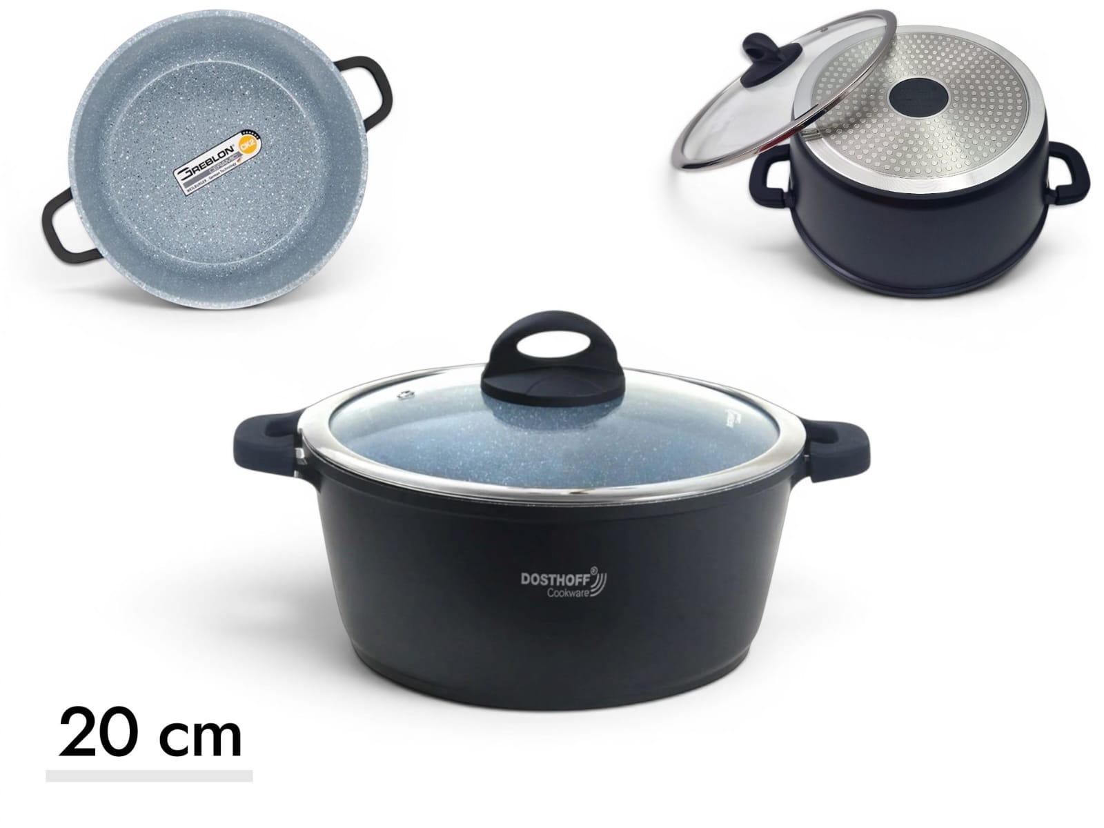 3c848baf3da3564921c11e86f172dc86.jpg DOSTHOFF INDUCTION MASTER CASSEROLE BLACK 20 CM 2.3 L