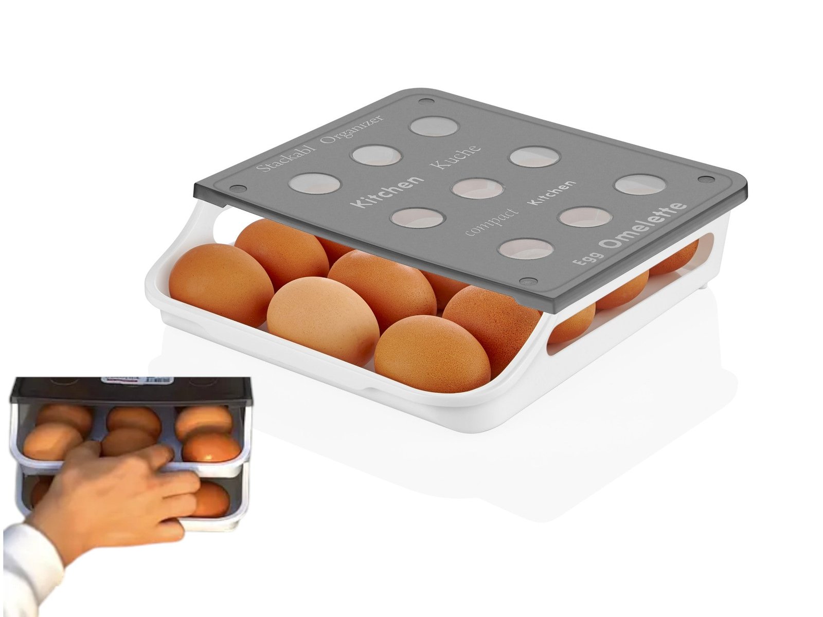 3cc92ee7d0ea5ac4482a347eb744c7df.jpg Automatic Egg Box and Dispenser for 15 Eggs