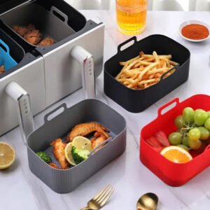 Small Rectangular Air Fryer Silicone Basket Tray