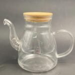 Borosilicate Glass Tea Pot Wood cover 1500 ml